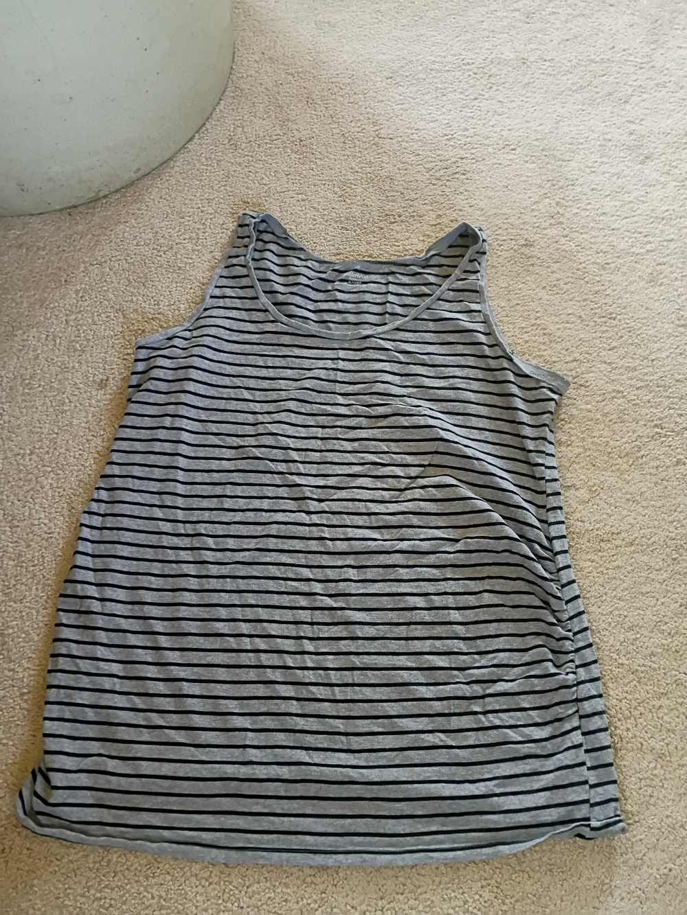 Motherhood Maternity Grey Striped Tank Top
